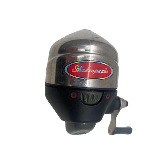 Shakespeare Spincasting Fishing Reel Silver Black and Red Works Great - Picture 2 of 9